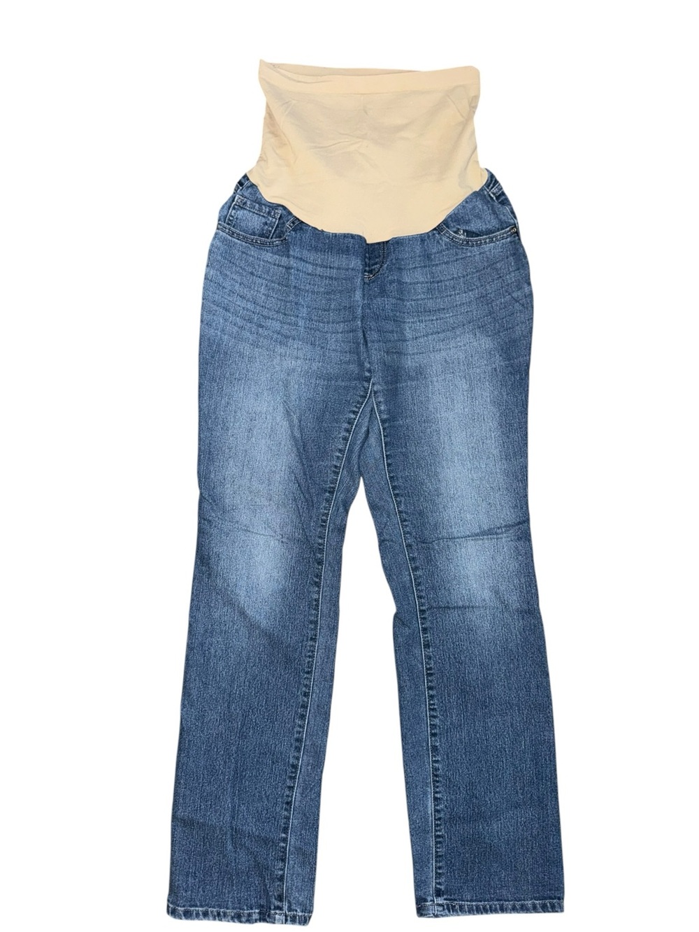 Oh Baby Motherhood Maternity Bootcut Jeans Stretch Denim Full Panel Size M